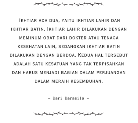 Ikhtiar Lahir dan Batin dalam Meraih Kesembuhan