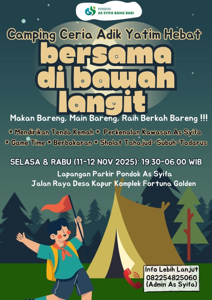 Camping Ceria Adik Yatim Hebat: Mengukir Kebahagiaan Bersama di Bawah Langit 1 Camping Ceria Adik Yatim Hebat: Mengukir Kebahagiaan Bersama di Bawah Langit
