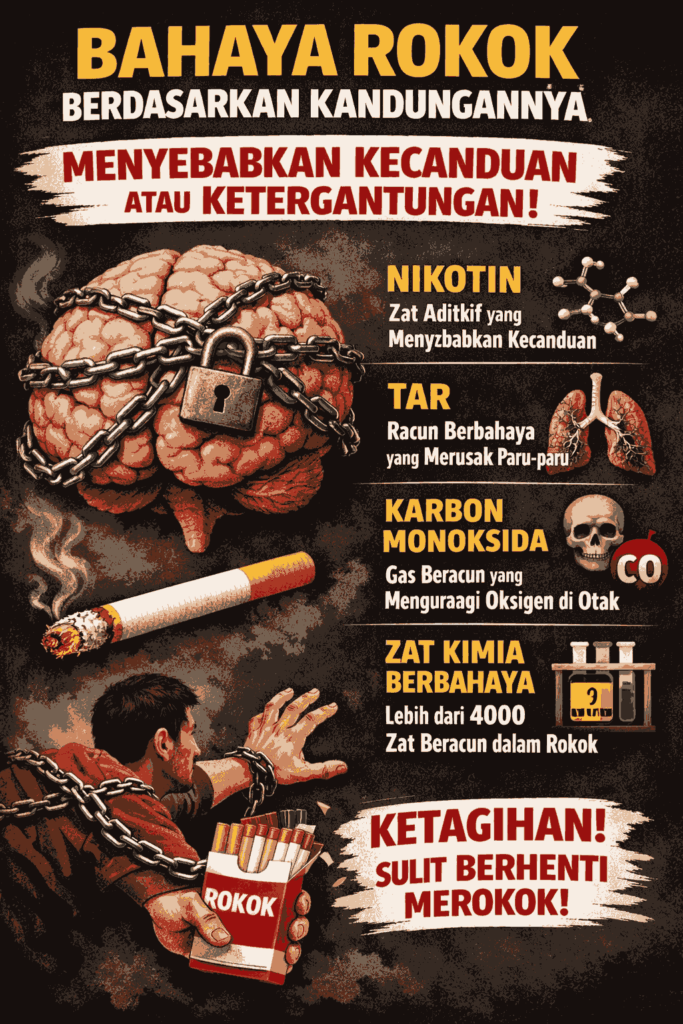 Bahaya Rokok Berdasarkan Kandungannya Yaitu Menyebabkan Kecanduan atau Ketergantungan 1
